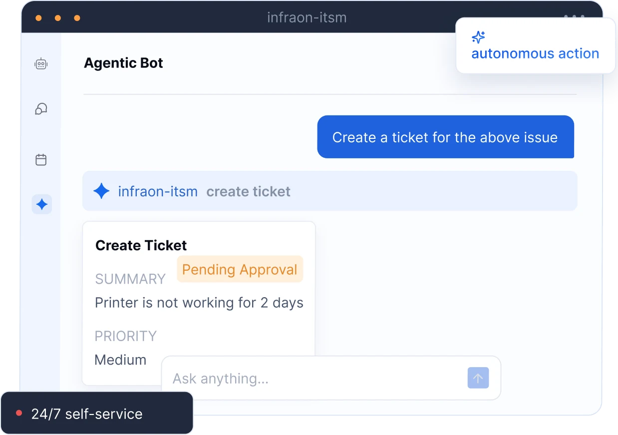 Agentic Bot ticket creation preview