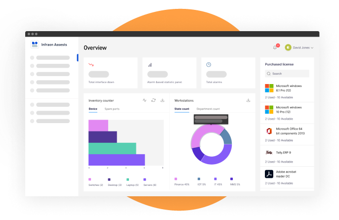 Infraon Assets Dashboard