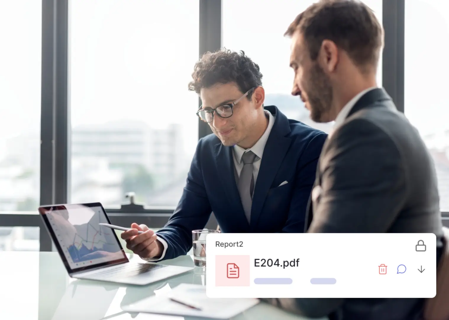 Two people working on project