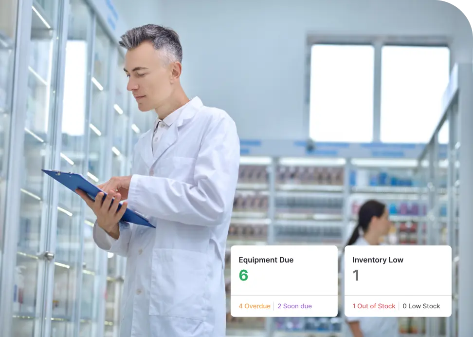 Doctor checking the report