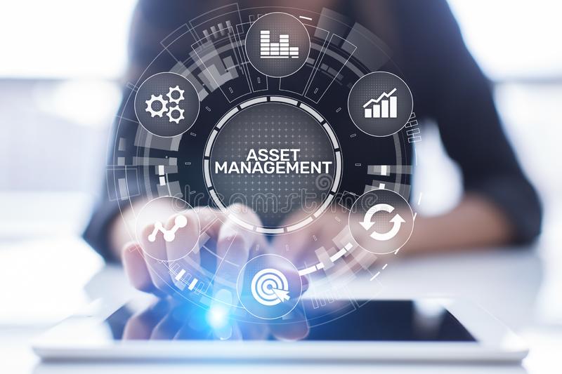 asset management concept virtual screen business technology concept asset management concept virtual screen business 146790232