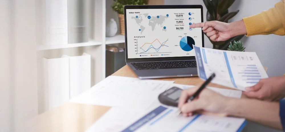 businesspeople meeting plan analysis graph company finance strat 2