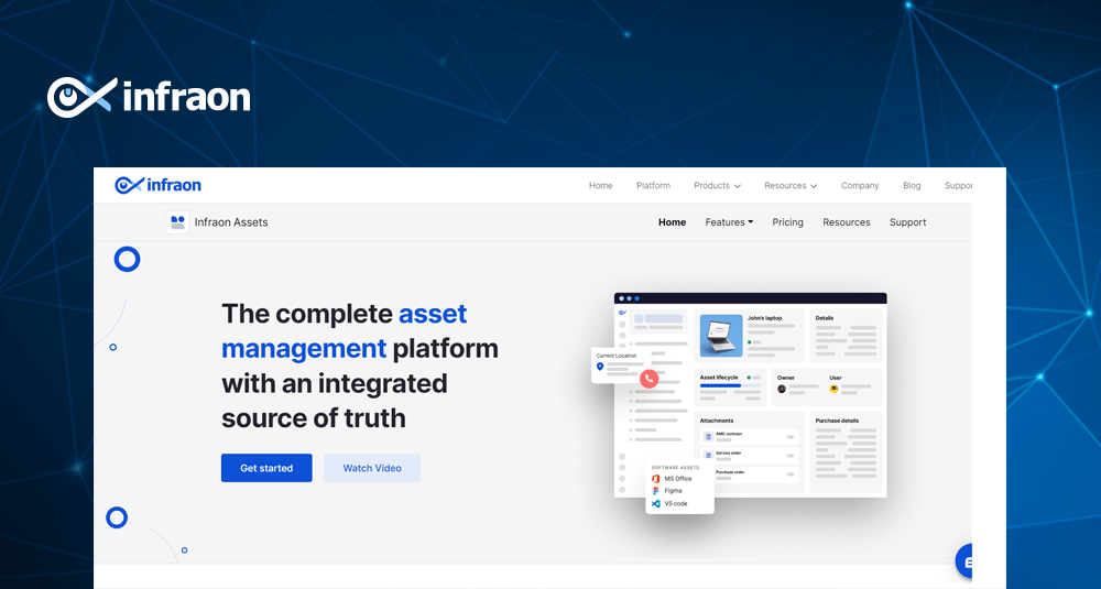 Infraon Assets, asset management platform