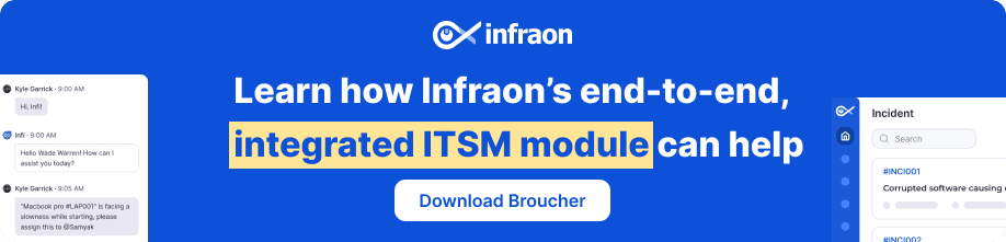 Learn how Infraon’s end-to-end,
integrated ITSM module can help